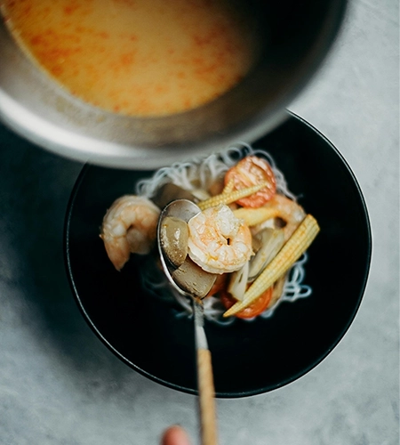 Composition culinaire asiatique
