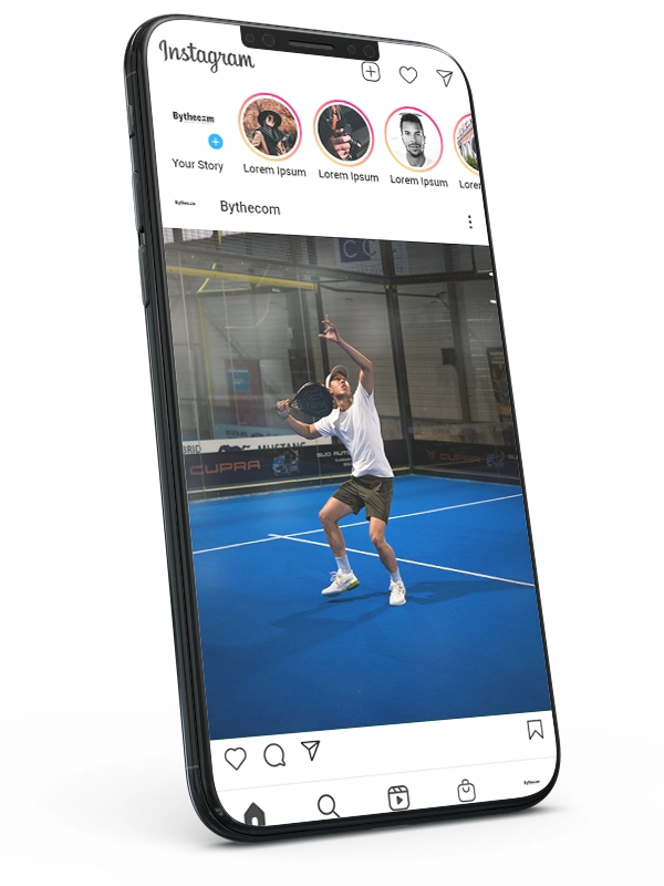 Instagram smash au padel